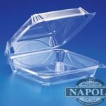 CLEAR 10″ HINGED CONT 9.4×9.4×3 100PK
